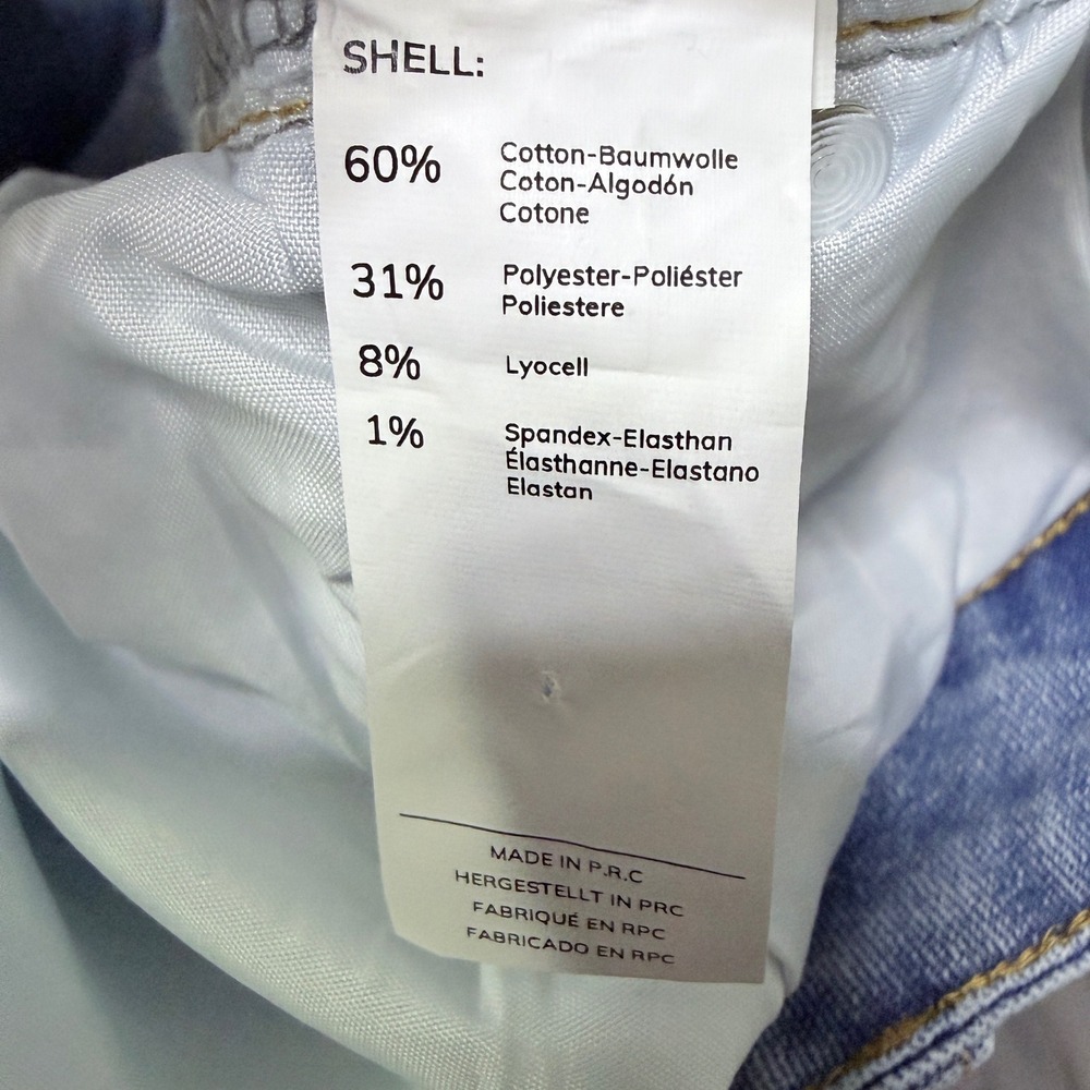 Cupshe Jeans Wide Leg Light Wash Blue Raw Hem Size Medium - Picture 5 of 10
